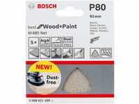 Bosch Accessories Bosch Professional 5 Stück Schleifdreieck M480 Best for Wood and