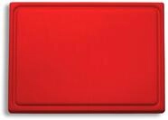 F. DICK Schneidbrett, Saftrille (Kunststoffschneidbrett, rot, 265x325x18 mm,