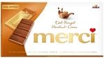 merci Tafelschokolade Edel-Nougat &ndash; 1 x 112 g &ndash; Feinste T&auml;felchen aus