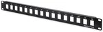 DIGITUS Patchpanel - Modular - F&uuml;r Keystone-Module - 19-Zoll - 16-Port - Ungeschirmt