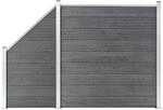 vidaXL WPC Zaun Set 1 Quadrat 1 Schr&auml;ge Sichtschutzzaun Windschutzzaun...