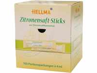 Hellma Zitronensaft-Sticks 100 Stk. je 4 ml säuerlich - 400 ml Vorrats-Box -