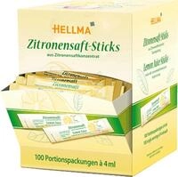 HELLMA Zitronensaft-Sticks 100 St&uuml;ck &ndash; einzeln verpackte Zitronen-Sticks &agrave;...