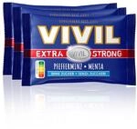VIVIL Extra Strong Pfefferminz, 3er Pack, extra starke Pastillen mit