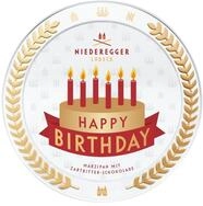 Niederegger | Geschenkdose "Happy Birthday" | 1x 185 g | Marzipan Torte, umh&uuml;llt von