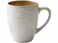 BITZ Kaffeetasse/Kaffeebecher, Tasse aus robustem Steinzeug, 30 cl, Creme/Creme