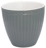GreenGate - Tasse, Latte Cup - Alice - Porzellan - Stone Grey - 300 ml