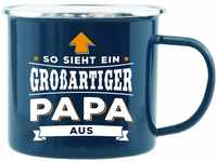 History & Heraldry Echter Kerl - Emaille Becher Großartiger Papa -...