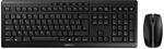 CHERRY Stream Desktop, Kabelloses Tastatur- und Maus-Set, Belgisches Layout (AZERTY),
