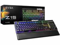 EVGA Z15 RGB Gaming Keyboard, RGB Backlit LED, Hot Swappable Mechanical Kailh Speed
