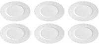 Arcoroc ARC D6887 Trianon Uni Teller flach, 19.5cm, Opalglas, wei&szlig;, 6 St&uuml;ck