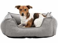 TRIXIE Hundebett Talis 80 × 60 cm in grau - elegantes Hundebett aus gemütlichem