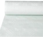 Papstar Papiertischtuch / Tischtuchrolle mit Damastpr&auml;gung wei&szlig; (1 St&uuml;ck),...