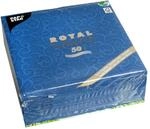 Papstar, 50 Servietten "ROYAL Collection" 1/4-Falz 40 cm x 40 cm dunkelblau "Casali",