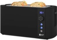 Balter Toaster 4 Scheiben, Langschlitz, Edelstahl, Br&ouml;tchenaufsatz, LCD Display mit