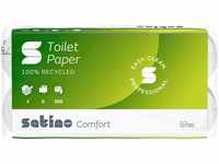 Satino Comfort Toilettenpapier 3-lagig - Packung mit 8 Rollen WC-Papier - softes
