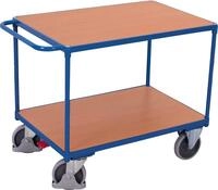 Schwerer Tischwagen mit 2 Ladefl&auml;chen Traglast (kg): 500 Ladefl&auml;che: 1200 x 800 mm