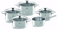 Fissler Copenhagen/Edelstahl-Topfset, 5-teilig, Kochtopf-Set, T&ouml;pfe mit Glas-Deckel