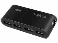 LogiLink UA0085 4-Port Hub USB 2 mit Netzteil,schwarz