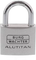 Burg-W&auml;chter Vorhangschloss Alutitan, Aluminium, 6, 5 mm B&uuml;gelst&auml;rke,...