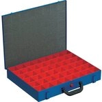 Kleinteilekoffer, Stahlblech, EuroPlus Metall 44/48x63, blau, 48 Eins&auml;tze, dicht