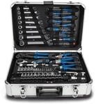 Scheppach TB150 Aluminium Werkzeugkoffer gef&uuml;llt 101-tlg Werkzeug Set 