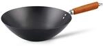Ken Hom 31cm Carbonstahl Wokfanne mit Antihaftbeschichtung, Classic,