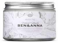 BEN & ANNA WHITE - Fluoridfreie natürliche Zahnpasta im Glas - Aktivkohle Whitening,