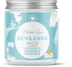 BEN & ANNA WHITE mit Fluorid - Nat&uuml;rliche Zahnpasta im Glas - Aktivkohle Whitening,