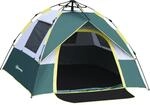 Outsunny Campingzelt f&uuml;r 3 Personen Pop-up Kuppelzelt mit Fenster, Packtasche,