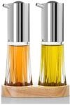 AdHoc BE42 Menage Crystal &ndash; &Ouml;l- & Essigspender Set mit Tablett | Edelstahl/Acryl &