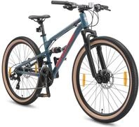 BIKESTAR Fully Aluminium Mountainbike Shimano 21 Gang Schaltung, Scheibenbremse 26,