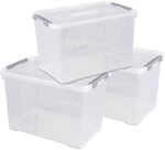 Curver Handy + Aufbewahrungsboxen-Set, Kunststoff, transparent, 3x65L