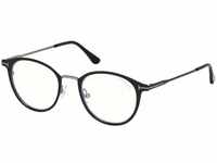 Tom Ford Unisex-Erwachsene FT5528 001 49 Brillengestelle, Schwarz (Nero LUCIDO)