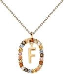 PDPaola Halskette mit dem Buchstaben F aus 18 Karat goldplattiertem Sterling...