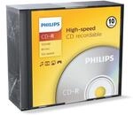 Philips CD-R Rohlinge High-Speed (700 MB / 80 Minuten, 52x Speed , 10er Slim Case)