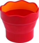 FABER-CASTELL - Pinselbecher faltbar CLIC & GO Rot