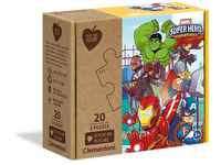 Clementoni 24775 Play for Future Marvel Superhero – Puzzle 2 x 20 Teile ab 3
