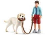 SCHLEICH 42478 Farm World Spielset - Spaziergang mit Labrador Retriever,...