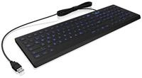 KeySonic Hygiene Tastatur aus Silikon, waschbar, wasserdicht, USB kabelgebunden,