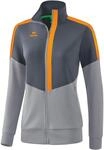 Erima Damen Squad Worker Jacke (1032037), slate grey/monument grey/new orange, 42