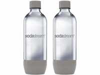 SodaStream Sprudlerflaschen aus Kunststoff, 1 Liter, grau (2 Stück) grau