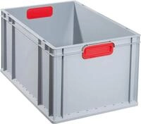 Allit 456755 EuroBox "632" 600 x 400 x 320 mm geschlossene Griffe in grau/rot