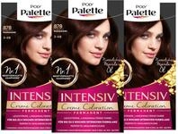 SCHWARZKOPF POLY PALETTE Intensiv Creme Coloration, Haarfarbe 878/3-68 Mahagoni, 3er