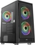 Aerocool Graphite ARGB ATX Mid Tower Case, Tempered Glass Side Panel, 3x 14cm ARGB