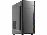 Zalman T8 PC Mid Tower Case, ATX RGB Gehäuse PC Gaming mit Lüfter, Schwarz