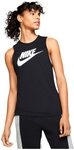 Nike Damen W Nsw Tank Mscl Futura Ny Vest, Black/White, XS EU