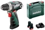 metabo PowerMaxx BS Basic, 12 V Akku-Bohrschrauber mit 2x 2,0 Ah Akkus