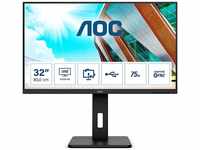 AOC U32P2 - 32 Zoll UHD Monitor, höhenverstellbar (3840x2160, 75 Hz, HDMI 2.0,