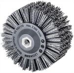 Lessmann Rundb&uuml;rste gestanzt, grau &oslash; 140 mm (18x 7 Reihen, Aufnahme: M14,